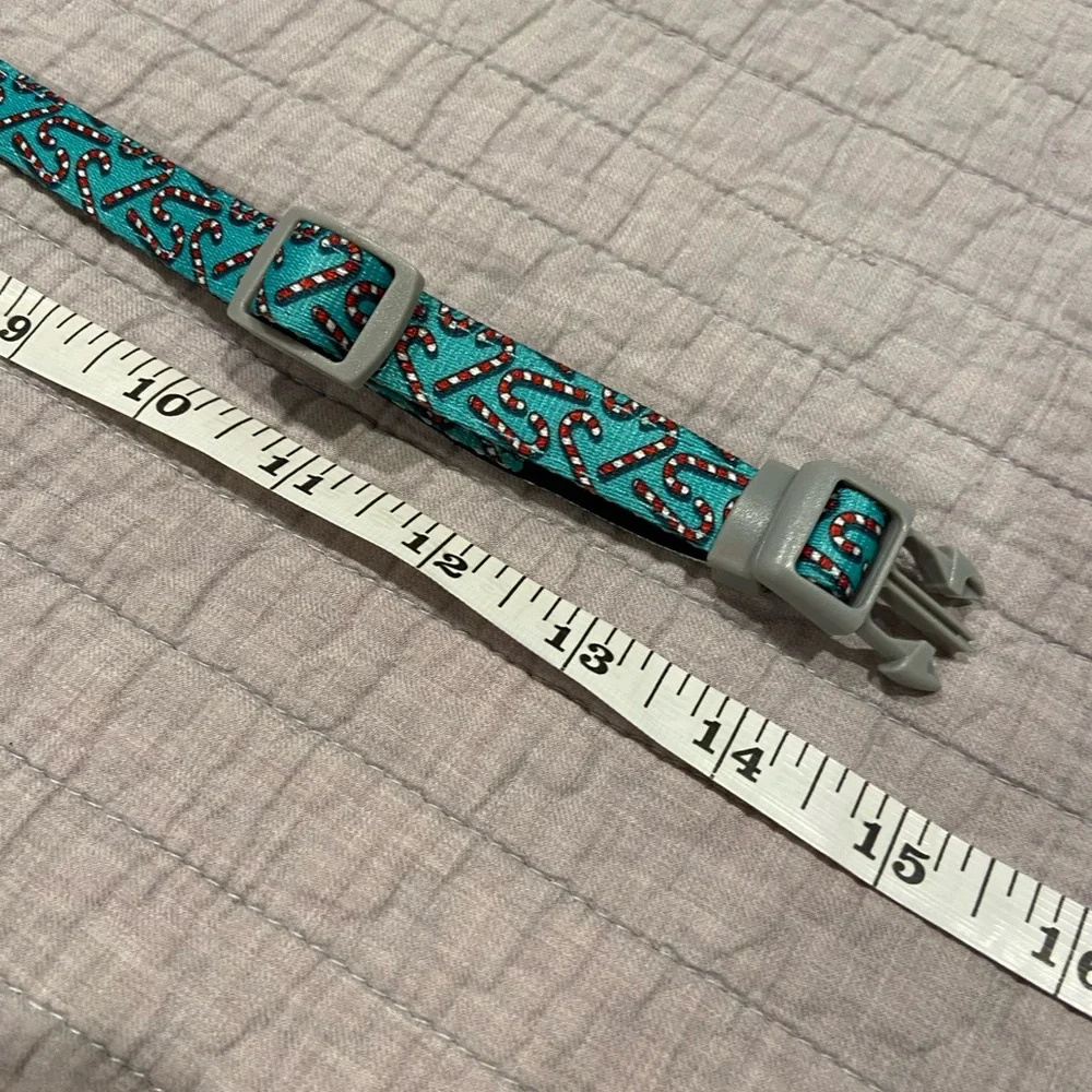 Fuzzyard Adjustable Dog Collar | Christmas Candy Cane Print | Small–Medium